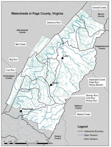 Watersheds in Page County VA